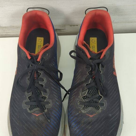Hoka One One‎ Rincon 3 Running Shoes Men’s Size 11.5 D Black Dazzling Blue used main image 10